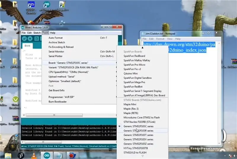 Namestite plošče STM32 v Arduino IDE