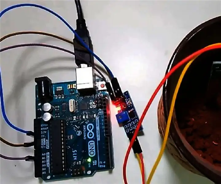 เซ็นเซอร์ความชื้นในดินด้วย Arduino: 4 ขั้นตอน