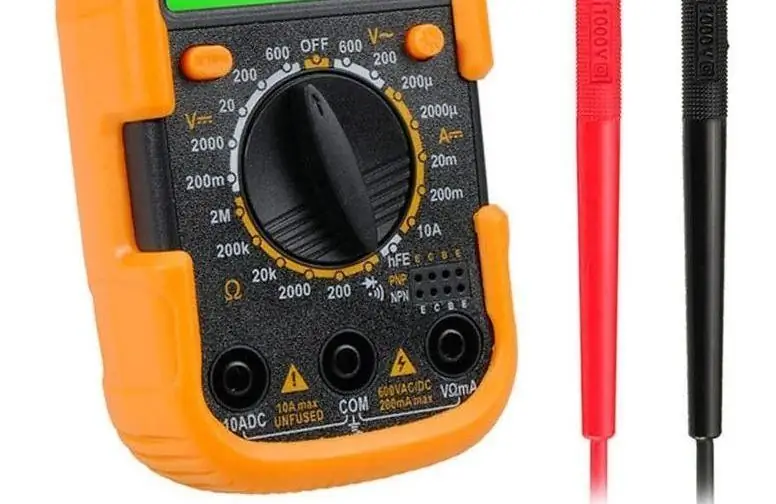 USB Lithium genopladeligt DT830 multimeter med Polyfuse: 5 trin