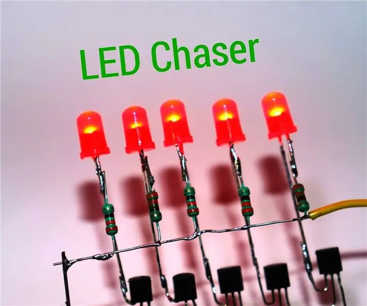 Come creare un inseguitore LED utilizzando NE555 IC BC547: 17 passaggi