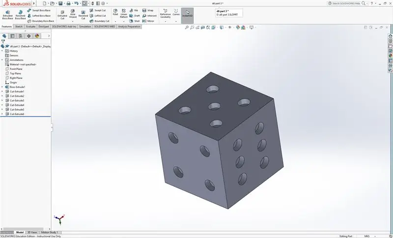 การสร้าง Pip Holes สำหรับแต่ละใบหน้า