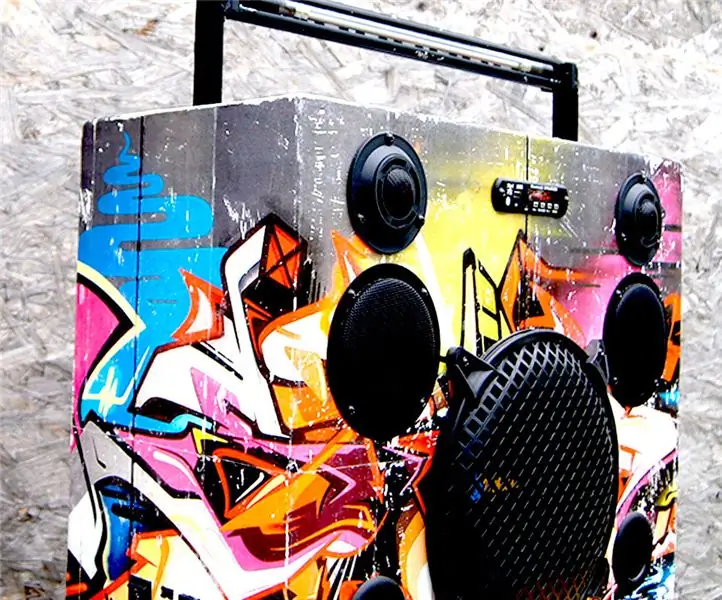 Graffiti Boombox Bluetooth -høyttaler: 5 trinn (med bilder)