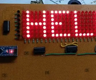 DIY LED bodový maticový rolovací displej pomocou Arduina: 6 krokov