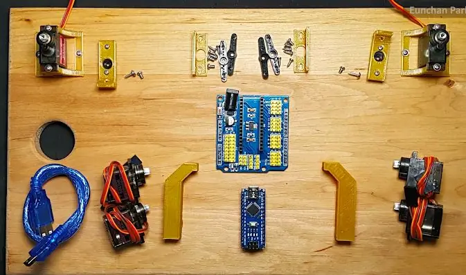 Bauen Sie das Azimutgelenk mit dem ersten Motor zusammen