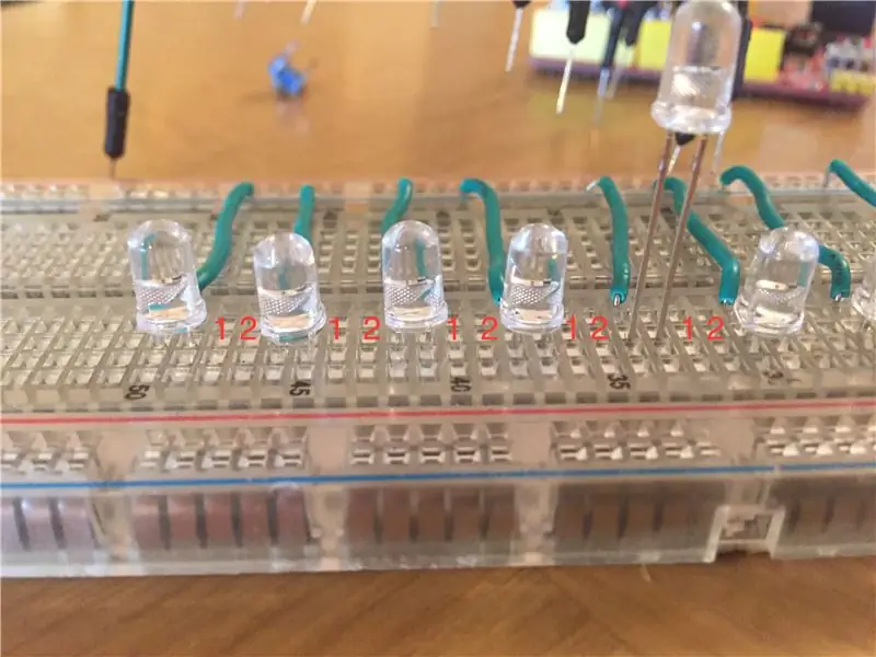 Metti i LED nella breadboard