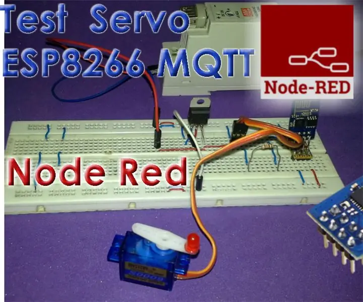 ESP8266 Управляващ серво възел-ЧЕРВЕН MQTT (Mosquitto) IoT: 6 стъпки