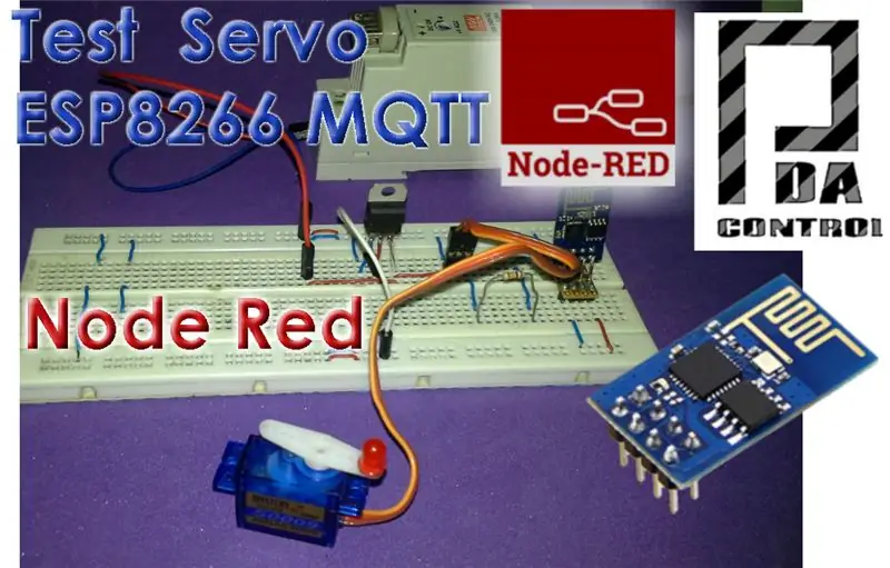 ESP8266 Udhibiti wa Servo Node-RED MQTT (Mosquitto) IoT