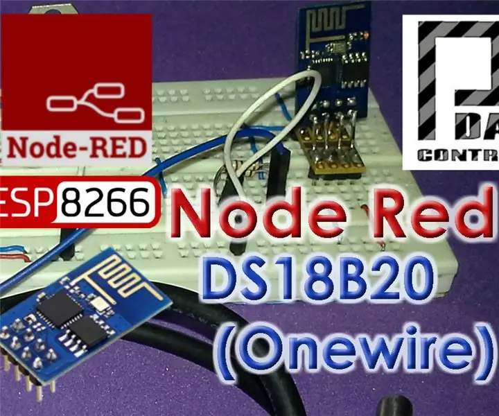 ESP8266 DS18B20 የሙቀት መስቀለኛ-መስቀለኛ-ቀይ MQTT: 5 ደረጃዎች