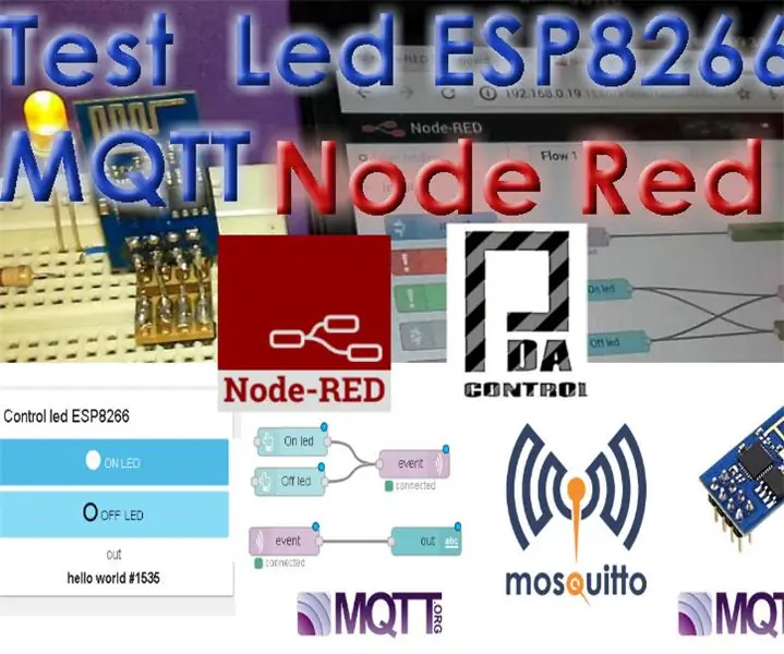 Tutorial ESP8266 and Node-RED MQTT GPIO (Mosquitto) # 1: 5 Steps