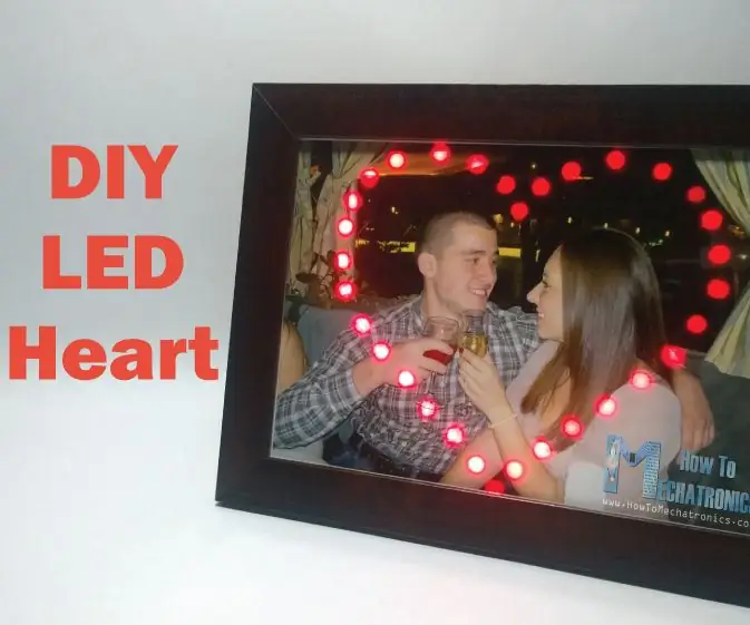 LED sirds foto rāmis - izveidojiet perfektu Valentīna vai dzimšanas dienas dāvanu: 7 soļi (ar attēliem)