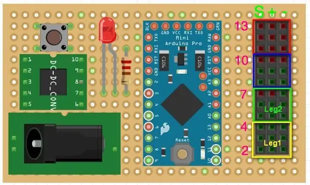 Միացրեք Servos- ը Գլխավոր տախտակին