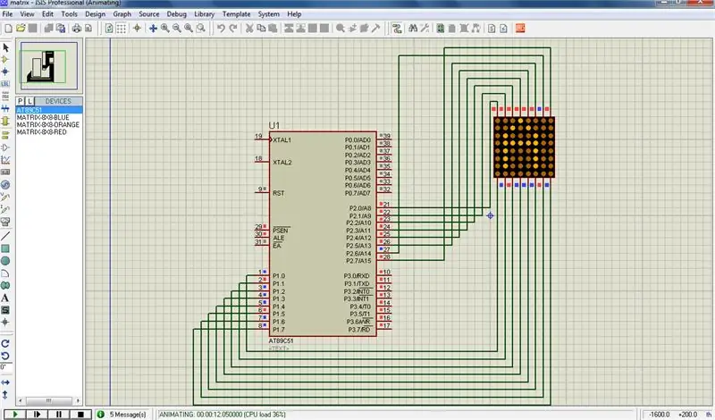 Dot Matrix LED Display Interfacing Dengan 8051 Microcontroller