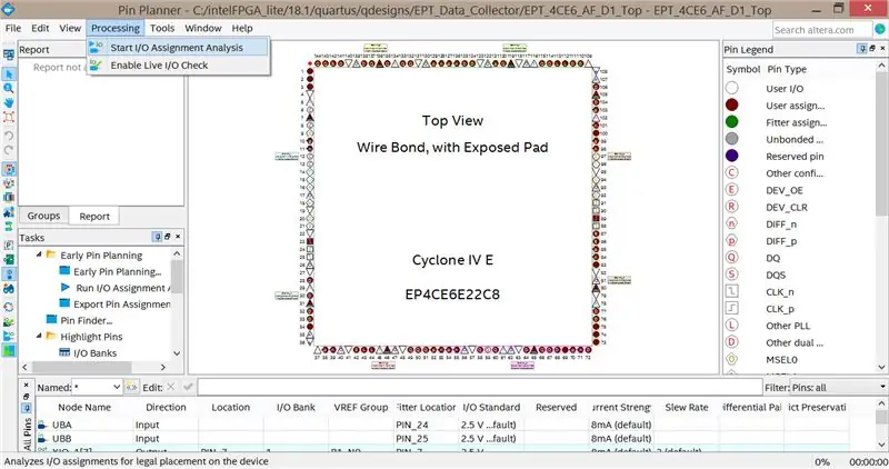 Periksa Pin Planner dan Edit Kode Verilog