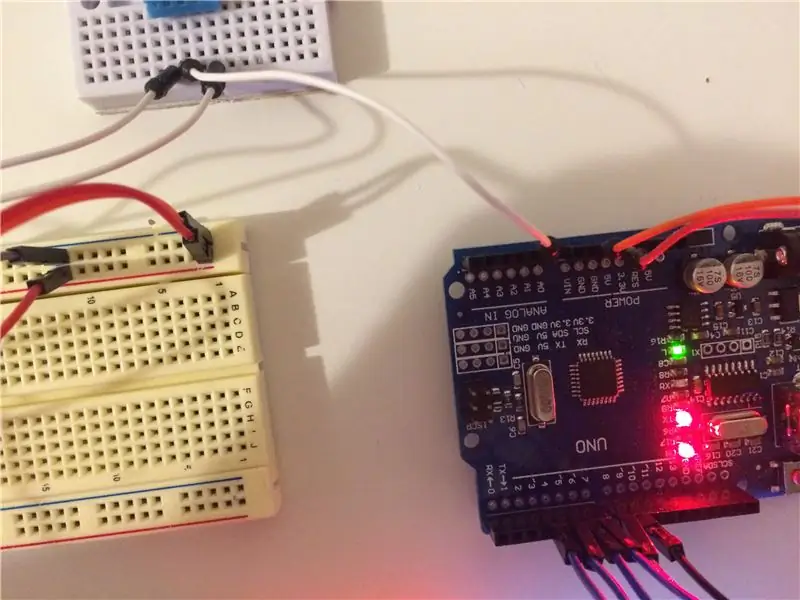 De DHT-temperatuursensor instellen