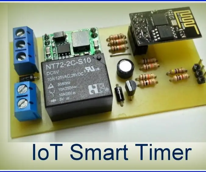 ESP8266-01 IoT Smart Timer for Home Automation: 9 stappe (met foto's)