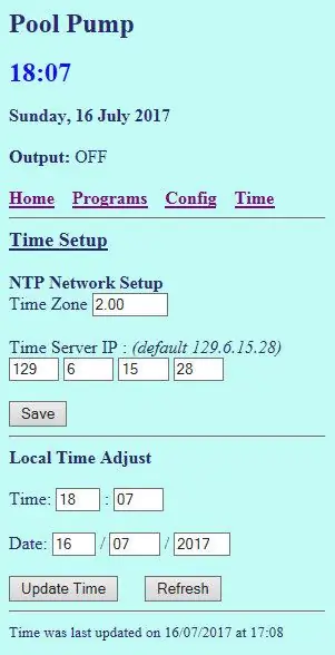 Configuración del temporizador de IoT