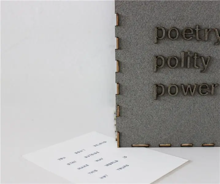 Μια Optimistic Poetry Generator: Using Thermochromic Pigment and Nichrome Heating Pads: 10 Steps