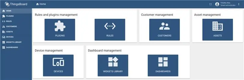 Configuration de ThingsBoard