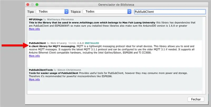 Biblioteca MQTT