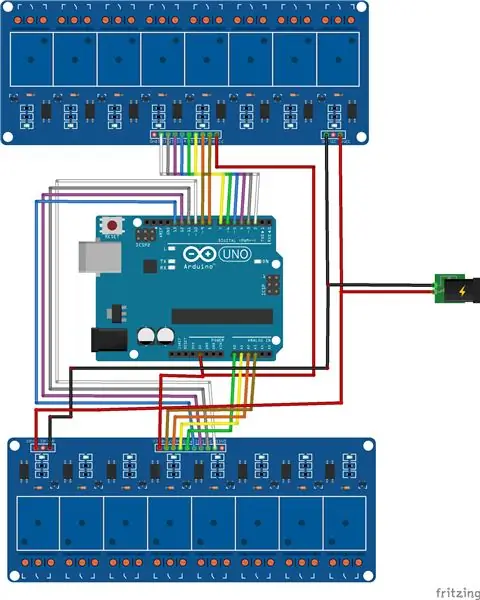 Schema di connessione di Arduino UNO