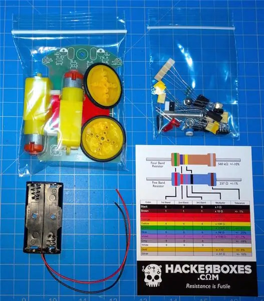 Robotni ta'qib qiladigan chiziq - sxematik va komponentlar