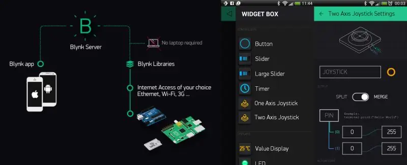 Wi-Fi-controller met robotarm - voorbeeldsoftwarecode