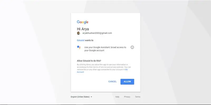 Instale o projeto Python de amostra do Google Assistant