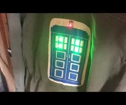 DIY Light-up TARDIS жамаачы курткасы: 9 кадам (сүрөттөр менен)