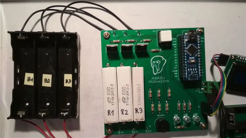 Tester di capacità della batteria 3X18650