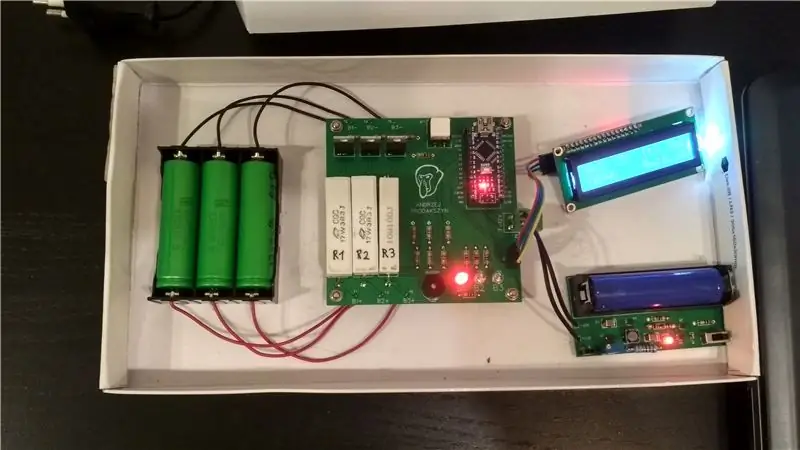 Tester di capacità della batteria 3X18650