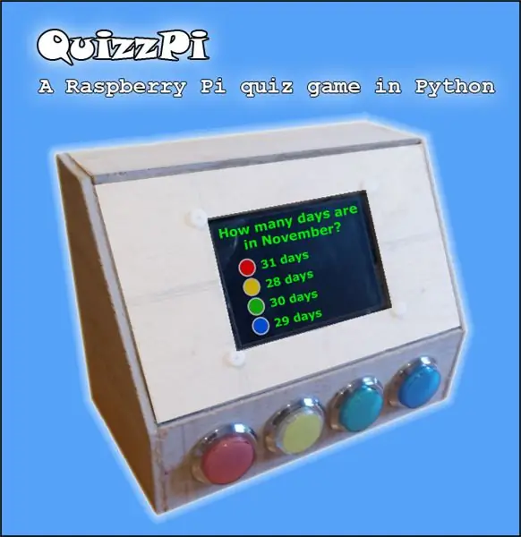 QuizzPi, trivijalna igra Raspberry Pi sa Pythonom