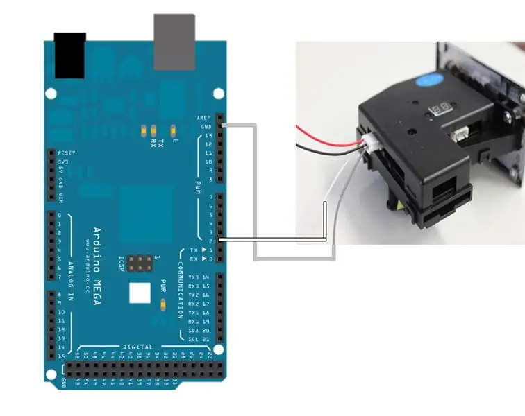 Ko'p tangali qabul qilgichni Arduino Mega-ga ulang