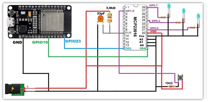 WiFi-monteringsnodMCU-32S ESP-WROOM-32