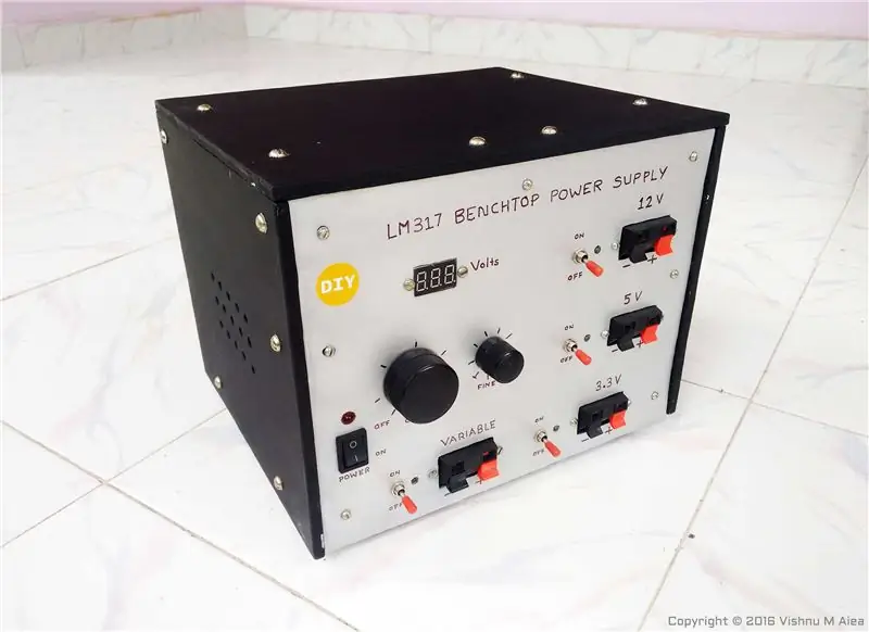 Op LM317 gebaseerde DIY variabele tafelvoeding