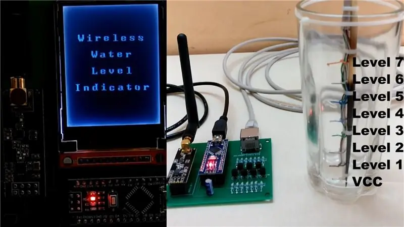 Langtids trådløs vannnivåindikator med alarm | Rekkevidde opptil 1 km | Sju nivåer