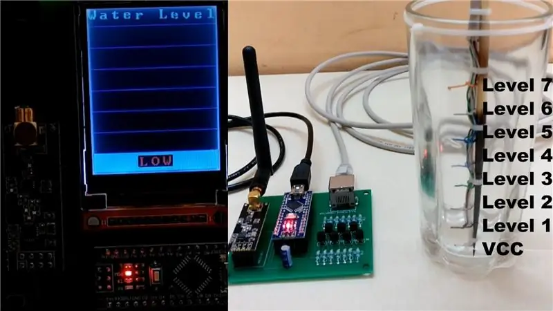 Indicador de nível de água sem fio de longo alcance com alarme | Alcance até 1 Km | Sete Níveis