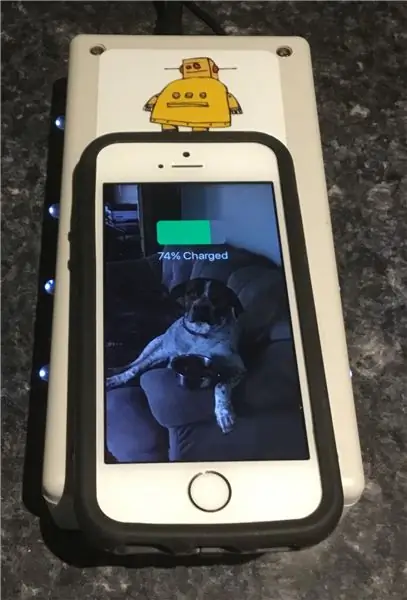 Carregador de telèfon sense fils de bricolatge i control de LED