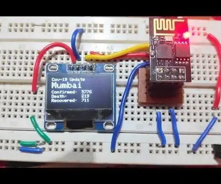 Проследяване на актуализации на Covid-19 с помощта на ESP8266