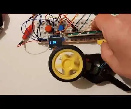 Arduino Control DC -motorhastighet och riktning med hjälp av en potentiometer, OLED -display och knappar: 6 steg