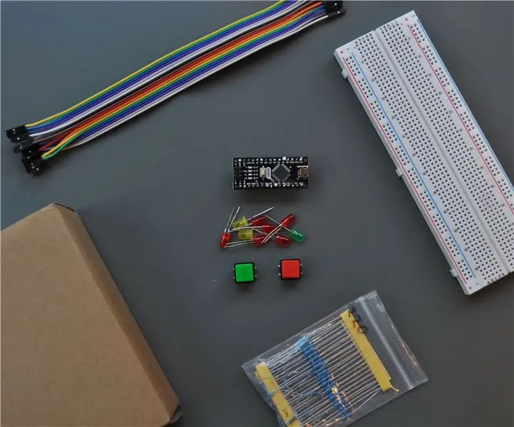 DIY Aurduino LED igra: 8 koraka