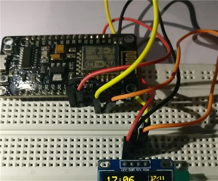 Nakabatay sa Network Clock ng ESP8266 at Monitor ng Panahon: 3 Mga Hakbang (na may Mga Larawan)