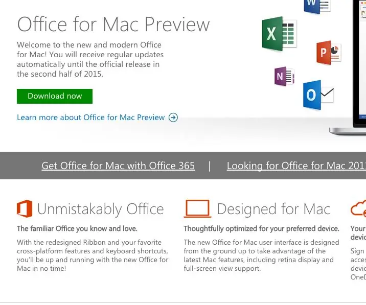 Kako besplatno instalirati Microsoft Office 2016 za Mac: 4 koraka