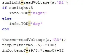 Photoelectric এবং তাপমাত্রা সেন্সর কোড