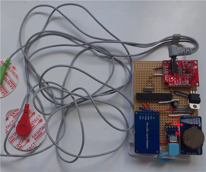 Monitor ECG / EKG Berterusan Mudah dan Mudah Alih Menggunakan ATMega328 (Arduino Uno Chip) + AD8232: 3 Langkah