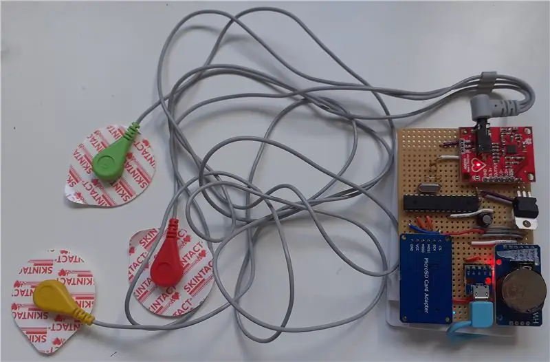 Ufuatiliaji rahisi wa ECG / EKG unaoendelea kwa kutumia ATMega328 (Arduino Uno Chip) + AD8232