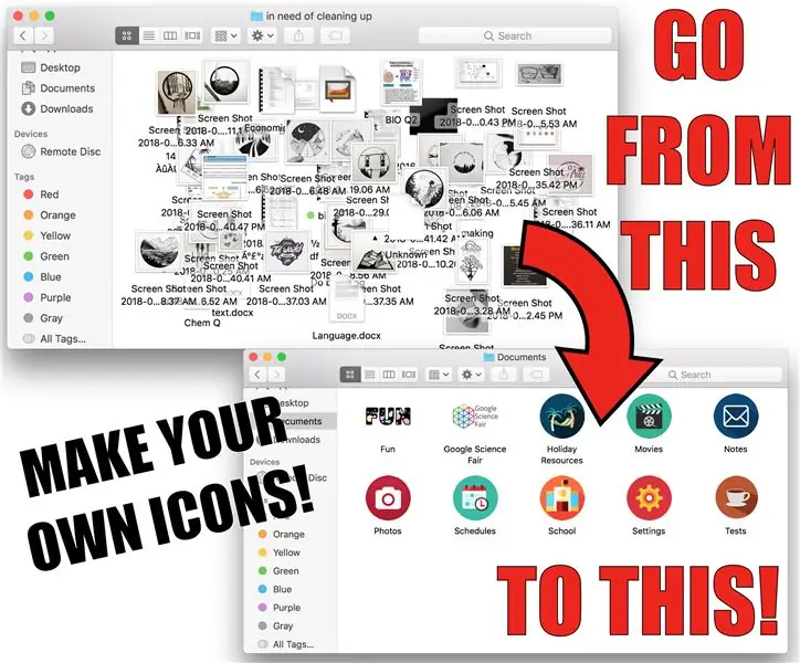 Cómo organizar su computadora con iconos de bricolaje (Mac)