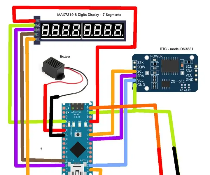 Claqueta ডিজিটাল কন Arduino (Arduino সঙ্গে ডিজিটাল Clapperboard): 7 ধাপ