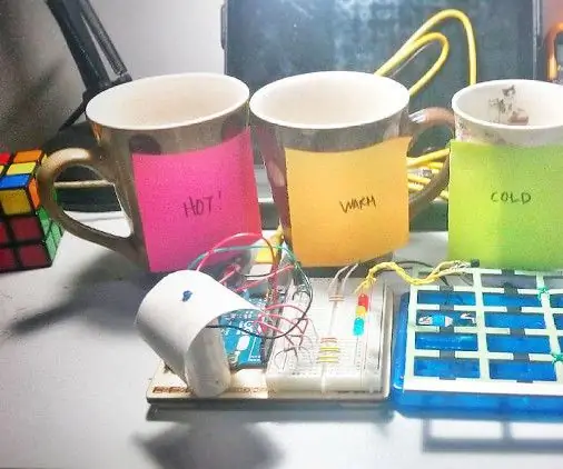 Koue koffie alarm toestel met behulp van Arduino Uno: 5 stappe