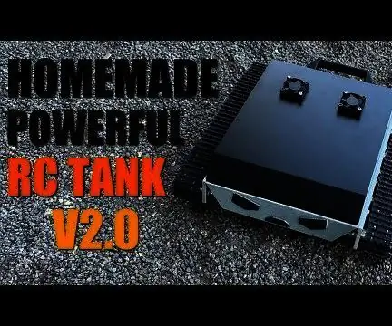 Hoe om 'n DIY kragtige Metal Rc Robot Tank V2.0 te bou: 4 stappe