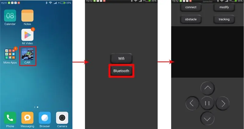 Control Car dengan aplikasi Android